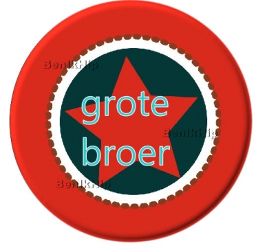 Button 56 mm Grote broer ster Button 56 mm Grote broer ster